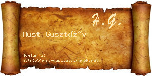 Hust Gusztáv névjegykártya