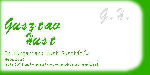 gusztav hust business card